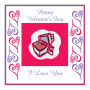 Hearts Clipart Valentine Square Labels 2x2